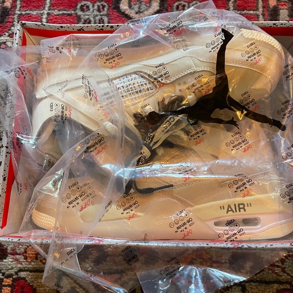 Nike Jordan 4 Retro Off-white Sail women’s 12.5 - Picture 9 of 11